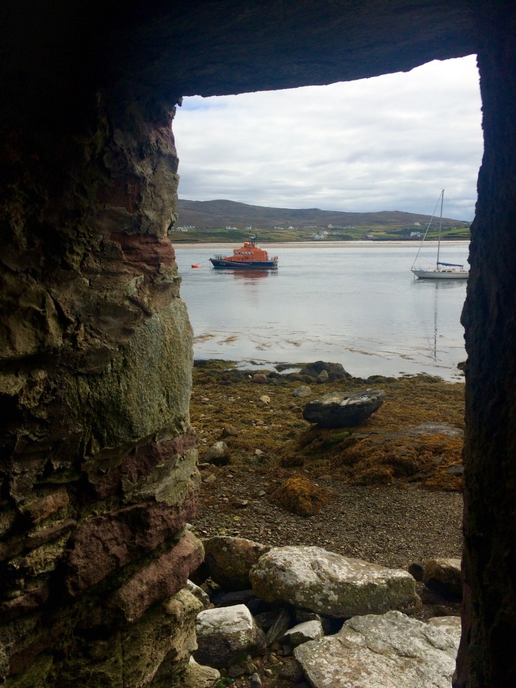 Achill lifeboat from inside the castle 